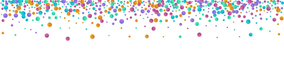 Color Round Carnaval Vector Panoramic Background.