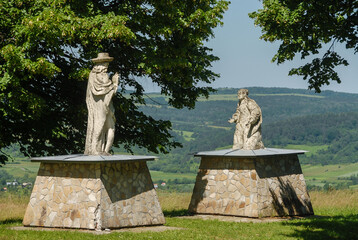 Jesus Christ and Mary Magdalene, Resurrection, Kalwaria Pacławska, Poland