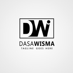 Letter DW logo icon design template elements