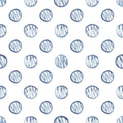 Watercolor seamless pattern abstract background. Hand painted indigo illustration.
