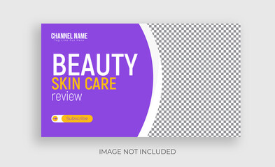 skincare youtube thumbnail template design