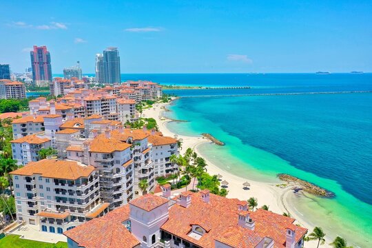 Fisher Island Aerial, Miami Beach