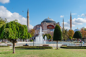 Fototapeta na wymiar Hagia Sophia or Ayasofya (Turkish), Istanbul, Turkey