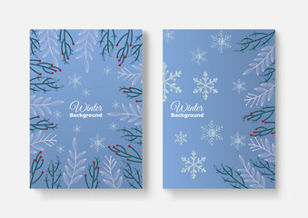 Winter sale cover design background