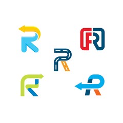 R letter icon business vector design