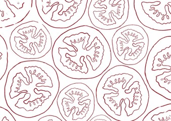Tomato Line Pattern Abstract