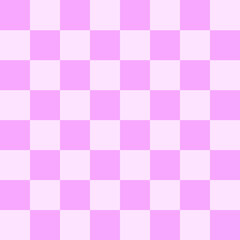 Pink Checkered pattern isolated on light pink background