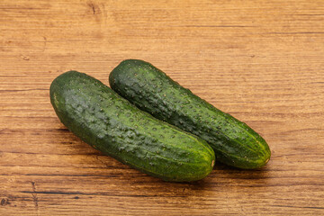 Ripe organic natural green cucumber