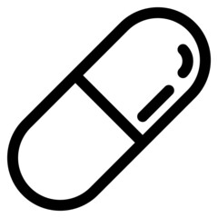 カプセル剤　ラインアイコン