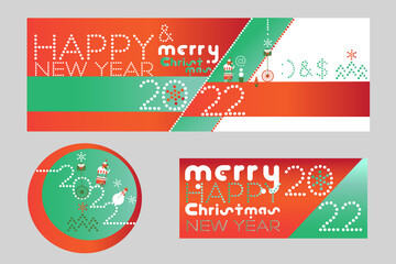 2022 Happy New Year typography banner