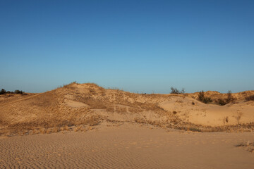 Picturesque view of desert on sunny day