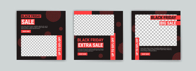 Social media post template for black friday sale. Premium template for black friday sale.