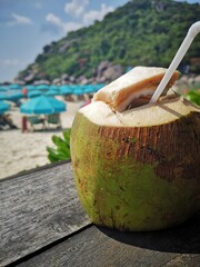 coconut on the beach