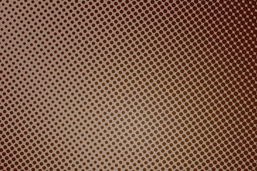 Fototapeta premium Pop art colorful comics book magazine cover. Polka dots brown background. Cartoon funny dotted retro pattern. Vector halftone illustration. Template design for poster, card, flyer