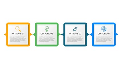 Obraz premium Presentation business infographic template with 4 options