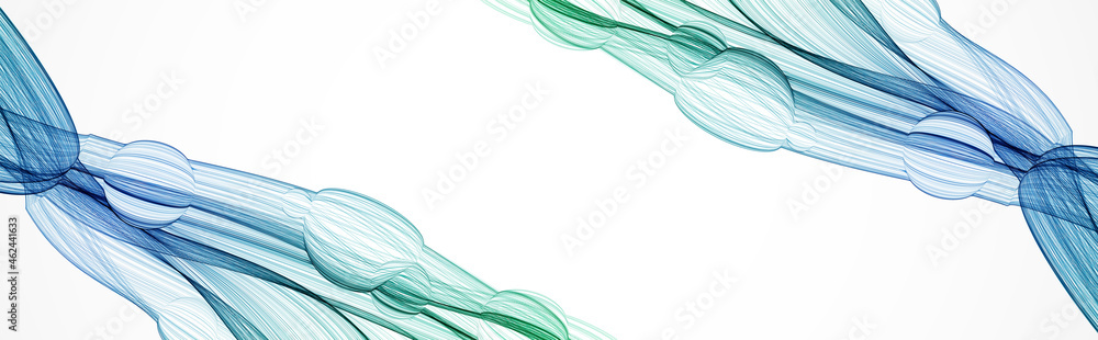 Wall mural Abstract background. Vector. Illustration of a color wave.