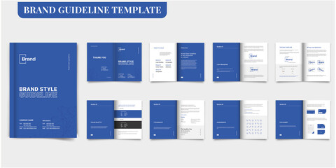 Brand Guideline Template Brand Style Guide Brochure Brand Book Brand Manual Brand Identity Guideline
 - obrazy, fototapety, plakaty