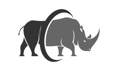 Creative rhino vector logo