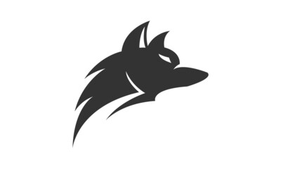 Hunter wolf head vector logo