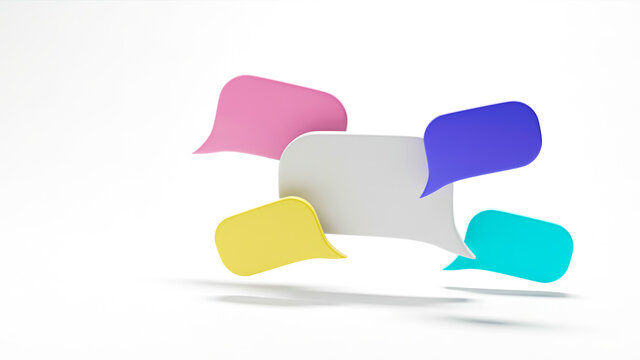 3d Render Speech Bubble Illustration