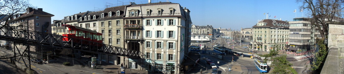 Fototapeta na wymiar Panorama from Zurich, Switzerland.
