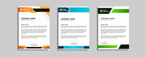modern corporate letterhead template design