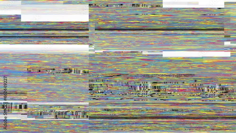 Aufkleber looping video interference footage. imitation of a datamoshing video.