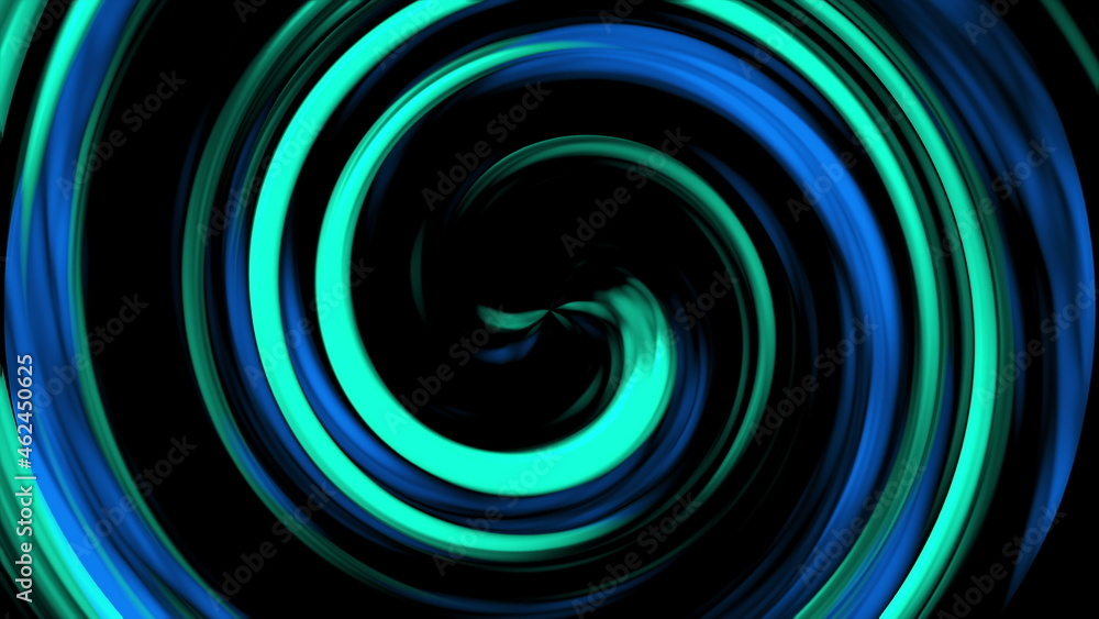 Poster abstract 3d render swirl with twisting lines in constant rotation effect. ring energy sucks in spati
