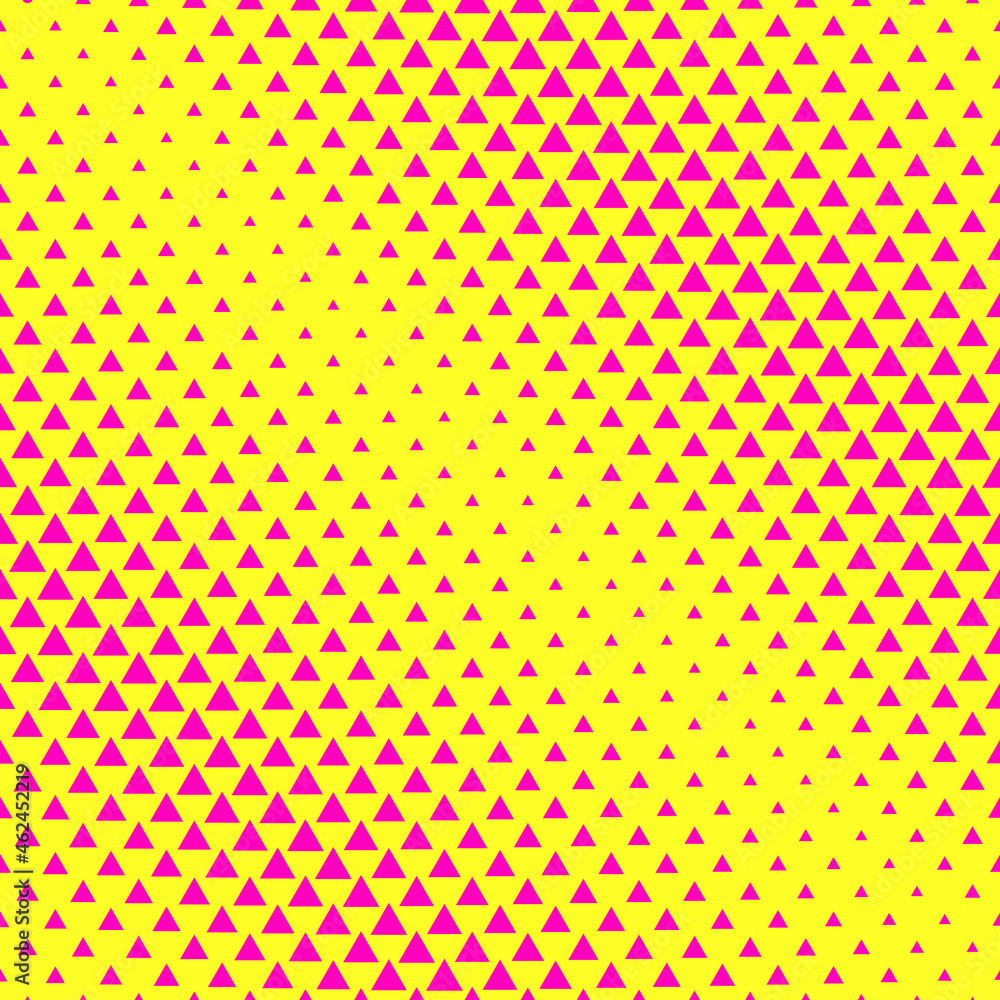 Aufkleber Bright Color Triangle Halftone Pattern Background. Cool Triangular Pop Art Texture Vector Design.