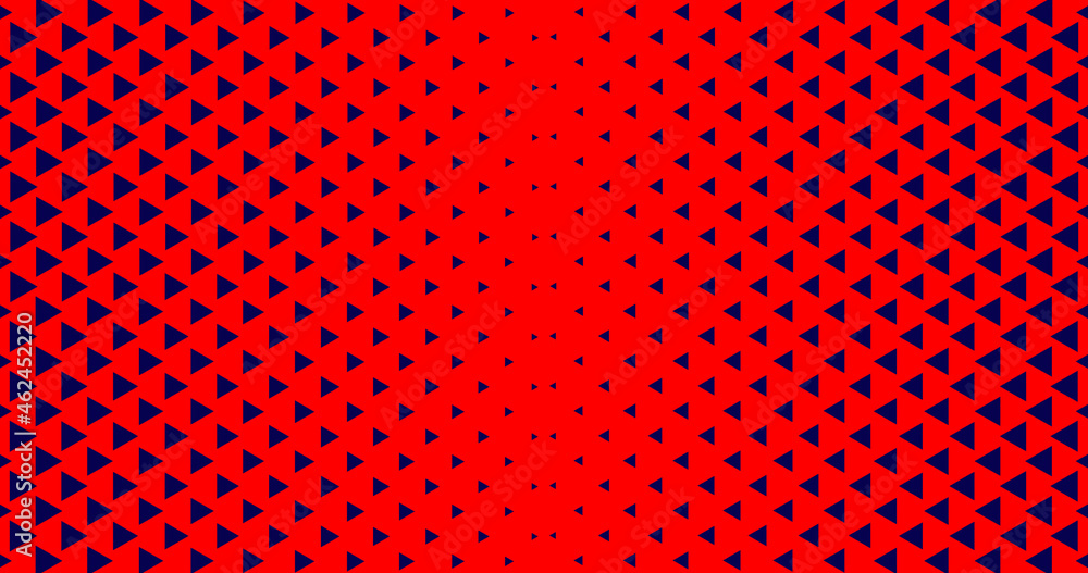 Poster Cool Bright Triangles Halftone Pattern Background Vector Design. Pop Art Texture with Polygons.