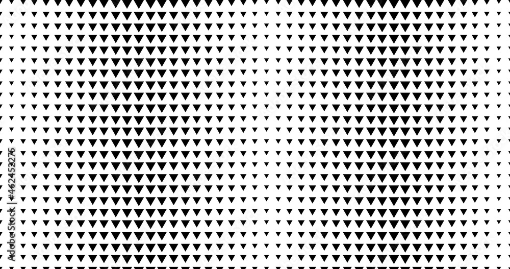 Aufkleber Monochrome gradient halftone polygonal background. Pop art polygons pattern template, texture. Geometric Triangles Vector Illustration.