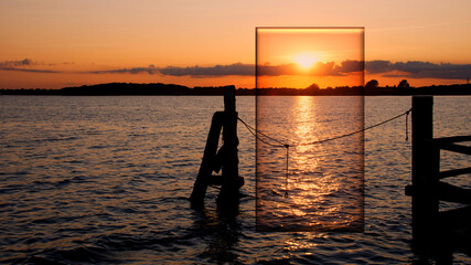 Fototapeta premium Schlei Sonnenuntergang