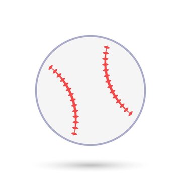 Baseball, isolated object. Vector illustration.