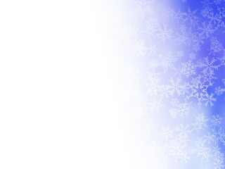 青い雪のフレームがある背景素材