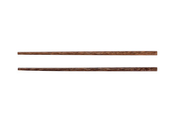 Beautiful wooden chopsticks isolated on white background for design and copy space