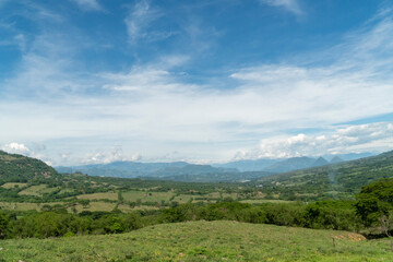 Fototapeta na wymiar Landscape in the southwest of Antioquia La Pintada. Colombia. 