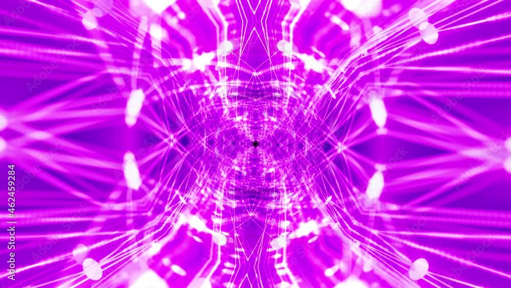 Poster abstract science fiction energy vortex tunnel seamless loop. purple circle glow light energy tunnel.