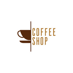 Coffee shop logo concept for restaurant isolated on white background