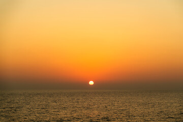 Sunset over the sea in Maldives