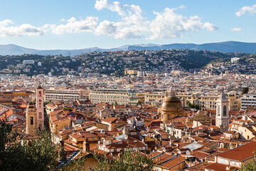 Fototapeta premium the city of Nice seen from Mont Boron