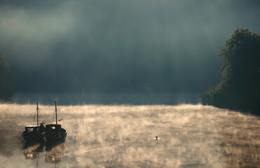 boats on fogy lake