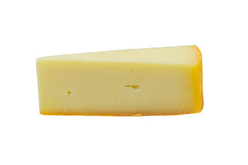 Piece of cheese isolated on white background