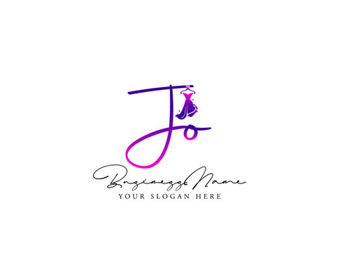 Letter JO Logo, Creative jo j o Fashion Clothing Brand, Apparel Logo For Luxury Fashion Shop