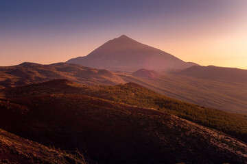 Epic sunset at Teide National Park, Tenerife, Canary Islands, Spain