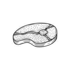 meat illustration hand drawn isolated design