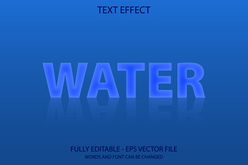 Water text effect with reflection