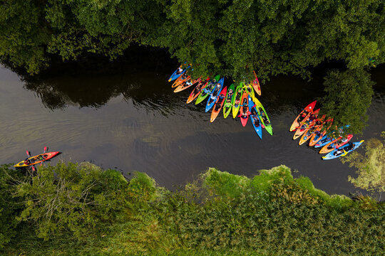 river kayaking on a summer day