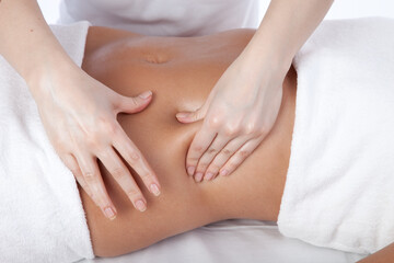 Fototapeta na wymiar Stomack massage