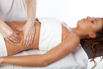 Obraz na płótnie Canvas Massaging stomach