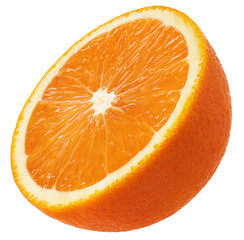 Half of orange isolated on white background  